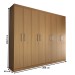 Guarda-Roupa Casal Ela e Ele 8 Portas 8 Prateleiras Marrom - Panorama Móveis