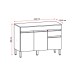 Balcão de Cozinha 120 Cm Line 3 Portas 1 Gaveta Supremo - Kits Paraná