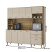 Cozinha Compacta Luiza 10 Portas 2 Gavetas Freijó/Vanilla - Panorama Móveis