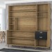 Cozinha Compacta Luiza 10 Portas 2 Gavetas Freijó/Nero - Panorama Móveis