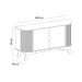 Balcão Buffet Vivaldi 2 Portas Ripado Cinamomo/Off White - Artely Móveis
