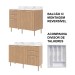 Cozinha Compacta Dália 6 Portas 3 Gavetas Freijó/Mármore Branco - Tecno Mobili