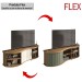 Rack para TV Até 75 Polegadas Magnum 1 Porta Ripada Flex Carvalho/Off White - Artely Móveis