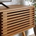 Rack para TV Até 75 Polegadas Balabio Ripado 2 Porta Jatoba - Pnr Móveis