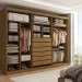 Guarda-Roupa Casal Córdoba  6 Portas 6 Gavetas 100% Mdf com Espelho Nature - Panorama Móveis