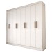 Guarda-Roupa Casal Valparaíso  8 Portas 4 Gavetas Branco - Panorama Móveis