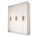 Guarda-Roupa Casal Valparaíso  6 Portas 2 Gavetas Branco - Panorama Móveis