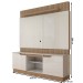 Estante para TV Até 70 Polegadas Albuquerque 2 Portas Ripado Flex Natura Off White/Canelato - Panorama Móveis