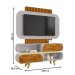 Estante para TV Até 55 Polegadas Camboriú 2 Portas com Led Naturalle/Off White - Móveis Bechara