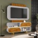 Estante para TV Até 55 Polegadas Camboriú 2 Portas com Led Naturalle/Off White - Móveis Bechara