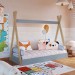 Cama Infantil Cabana com Colchão Itapuã/Azul - Completa Móveis