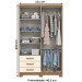 Guarda-Roupa Solteiro Caju 4 Portas 3 Gavetas Nature/Off White - Henn
