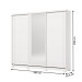 Guarda-Roupa Casal Fazano 3 Portas 6 Gavetas com Espelho Branco Hp - Henn
