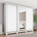 Guarda-Roupa Casal Fazano 3 Portas 6 Gavetas com Espelho Branco Hp - Henn