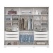 Guarda-Roupa Casal Fazano 3 Portas 6 Gavetas com Espelho Branco Hp - Henn