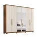 Guarda-Roupa Casal Magnus 6 Portas 6 Gavetas com Espelho Nature/Off White - Henn