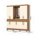 Guarda-Roupa Casal B374 10 Portas 3 Gavetas com Espelho Nature/Off White - Briz