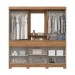 Guarda-Roupa Casal B374 10 Portas 3 Gavetas com Espelho Nature/Off White - Briz