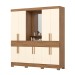 Guarda-Roupa Casal B374 10 Portas 3 Gavetas com Espelho Nature/Off White - Briz