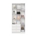 Guarda-Roupa Solteiro Doha 2 Porta 3 Gavetas com Espelho Branco - Henn