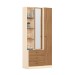 Guarda-Roupa Solteiro Doha 2 Porta 3 Gavetas com Espelho Off White/Nature - Henn