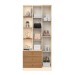 Guarda-Roupa Solteiro Doha 2 Porta 3 Gavetas com Espelho Off White/Nature - Henn