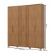 Guarda-Roupa Casal ávila Soft 6 Portas 4 Gavetas Ripado Nature - Henn