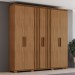 Guarda-Roupa Casal ávila Soft 6 Portas 4 Gavetas Ripado Nature - Henn
