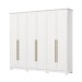 Guarda-Roupa Casal Americano Prime 6 Portas 6 Gavetas Branco Hp - Henn