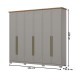 Guarda-Roupa Casal Americano Prime 6 Portas 6 Gavetas Cinza/Nature - Henn