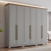 Guarda-Roupa Casal Americano Prime 6 Portas 6 Gavetas Cinza/Nature - Henn