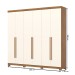 Guarda-Roupa Casal Pétrus 6 Portas 4 Gavetas 100% Mdf Nature/Off White - Henn