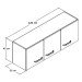 Armário Aéreo Cozinha 120 Cm 3 Portas Co6100 Branco - Decibal