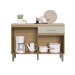 Balcão de Cozinha 120 Cm 2 Portas 1 Gaveta Co4221 Ipê/Cristalo/Petra - Decibal
