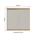 Guarda-Roupa Casal 2 Portas 4 Gavetas Rp5240 Flex Naturalle/Cristalo - Decibal