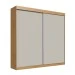 Guarda-Roupa Casal 2 Portas 4 Gavetas Rp5240 Flex Naturalle/Cristalo - Decibal