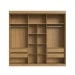 Guarda-Roupa Casal 2 Portas 4 Gavetas Rp5240 Flex Naturalle/Cristalo - Decibal