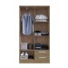 Guarda-Roupa Solteiro 4 Portas 2 Gavetas Rp1420 Wood - Decibal