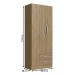 Guarda-Roupa Solteiro 3 Portas 2 Gavetas Rp1320 Wood - Decibal
