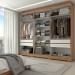 Guarda-Roupa Casal Hiara 6 Portas Bater 4 Gavetas Nature/Off White - Panorama Móveis