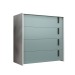 Cômoda Melissa 4 Gavetas Branco/Grey - Deibe Móveis