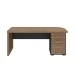 Mesa para Escritório Tamburato 4 Gavetas Nogal/Preto 6126 - Artany Móveis