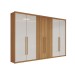 Guarda-Roupa Casal Everest 6 Portas 4 Gavetas Flex Nature/Off White - Panorama Móveis