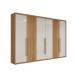 Guarda-Roupa Casal Everest 6 Portas 4 Gavetas Flex Nature/Off White - Panorama Móveis