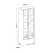 Cristaleira Murano 3 Portas com Vidro Cinamomo/Off White - Arley