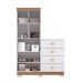 Cômoda Roupeiro Taywan 2 Portas 4 Gavetas Branco/Camarim - Pnr Móveis