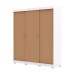 Guarda-Roupa Garibaldi 3 Portas 4 Gavetas 100% Mdf Branco/Camarim - Pnr Móveis