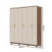 Guarda-Roupa Igaratá 6 Portas 4 Gavetas Imbuia/Fendi - Pnr Móveis