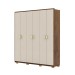Guarda-Roupa Igaratá 6 Portas 4 Gavetas Imbuia/Fendi - Pnr Móveis