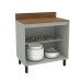 Balcão de Cozinha 80 Cm Koya 2 Portas Verde Oliva - Politorno